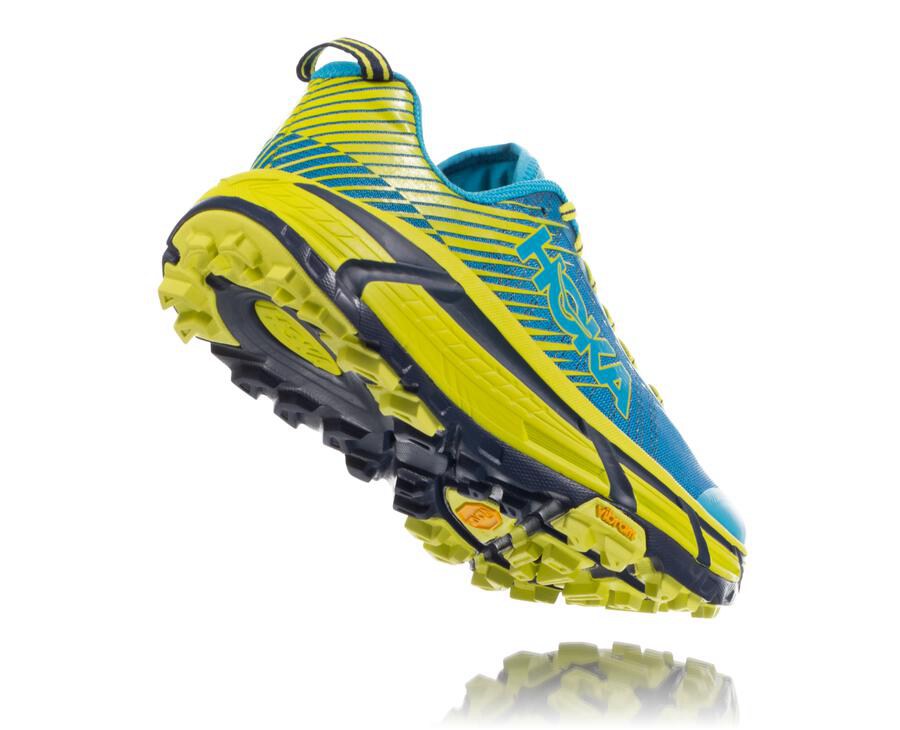 Hoka One One Trail Schoenen Dames - Evo Mafate 2 - Blauw/Groen - NV7601984